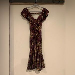 Betsey Johnson Plum Floral Dress